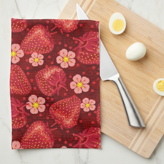 Erdbeermuster 2 2 küchentuch (Viertel Falte)