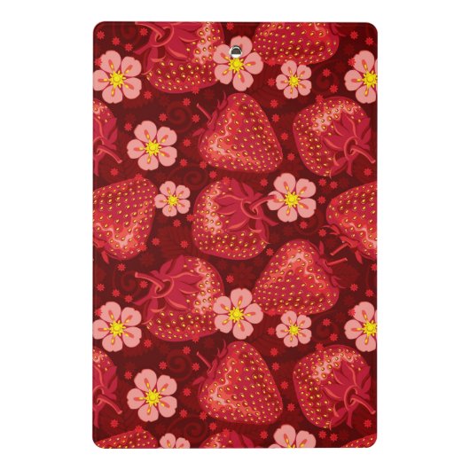 Erdbeermuster 2 2 mini klemmbrett (Rückseite)