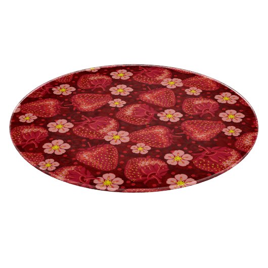 Erdbeermuster 2 2 schneidebrett (Ecke)