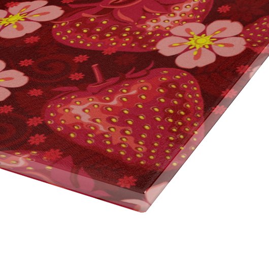 Erdbeermuster 2 2 schneidebrett (Ecke)