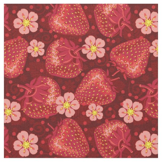 Erdbeermuster 2 2 stoff (Nahaufnahme)