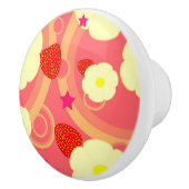 Erdbeermuster 2 keramikknauf (Rechts)