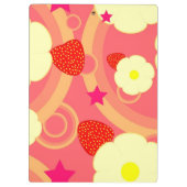 Erdbeermuster 2 klemmbrett (Rückseite)