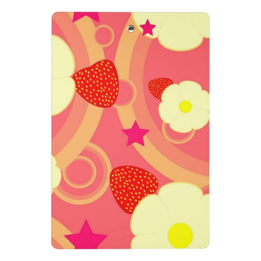 Erdbeermuster 2 mini klemmbrett (Rückseite)