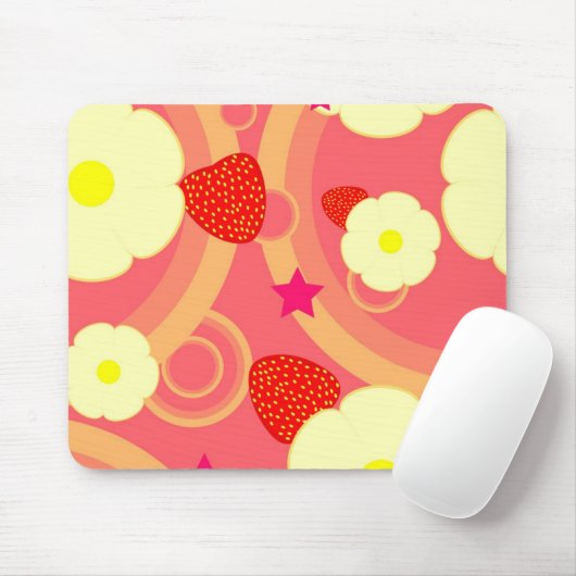 Erdbeermuster 2 mousepad (Mit Mouse)