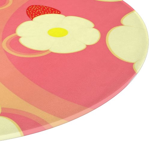 Erdbeermuster 2 schneidebrett (Ecke)