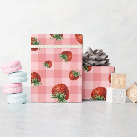 Erdbeermuster-Baby-Party  Geschenkpapier (Babyparty)