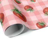 Erdbeermuster-Baby-Party  Geschenkpapier (Rolleneckpunkt)