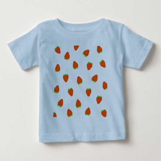 Erdbeermuster Baby T-shirt (Vorderseite)