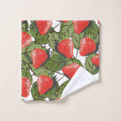 Erdbeermuster Badhandtuch Set (Waschlappen)