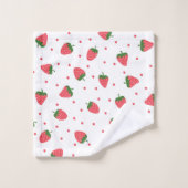Erdbeermuster Badhandtuch Set (Waschlappen)