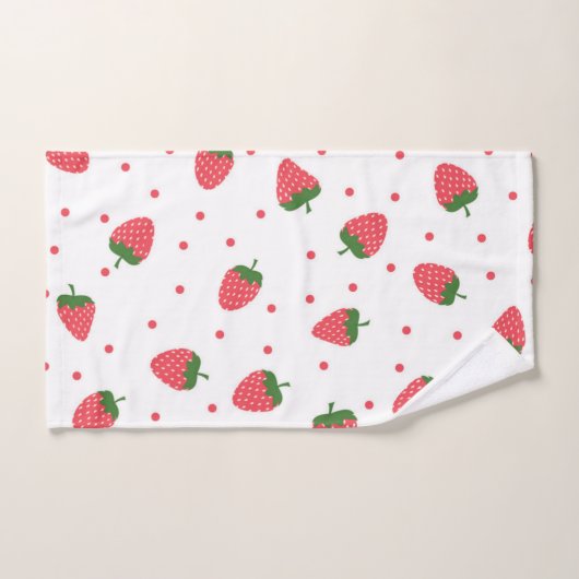 Erdbeermuster Badhandtuch Set (Handtuch)