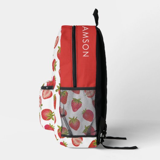 Erdbeermuster Bedruckter Rucksack (Rechts)