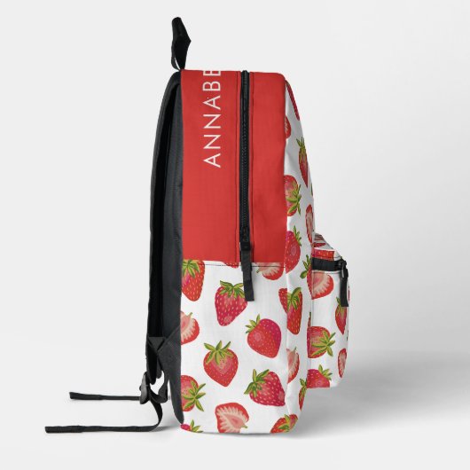 Erdbeermuster Bedruckter Rucksack (Links)