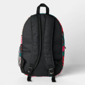 Erdbeermuster Bedruckter Rucksack (Rückseite)