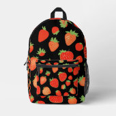Erdbeermuster Bedruckter Rucksack (Vorderseite)