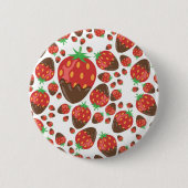 Erdbeermuster Button (Vorderseite)