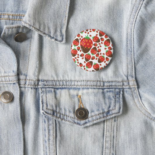 Erdbeermuster Button (Beispiel)