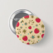 Erdbeermuster Button (Vorne & Hinten)