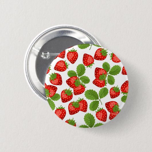 Erdbeermuster Button (Vorne & Hinten)