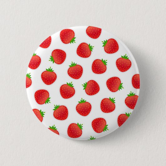 Erdbeermuster Button (Vorderseite)