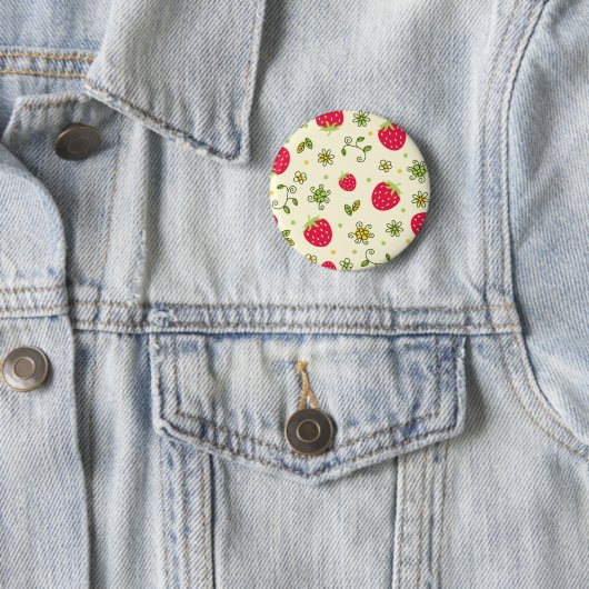 Erdbeermuster Button (Beispiel)