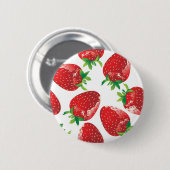 Erdbeermuster Button (Vorne & Hinten)