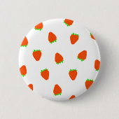Erdbeermuster Button (Vorderseite)