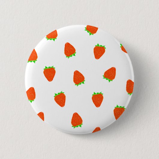 Erdbeermuster Button (Vorderseite)