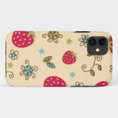 Erdbeermuster Case-Mate iPhone Hülle (Rückseite (Horizontal))