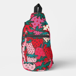 Erdbeermuster Crossbody Bag