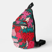 Erdbeermuster Crossbody Bag (Rechte Ecke)