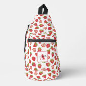 Erdbeermuster Crossbody Bag (Vorderseite)