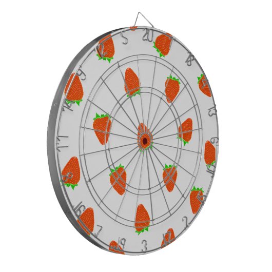 Erdbeermuster Dartscheibe (Vorderseite Links)