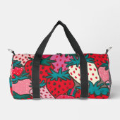 Erdbeermuster Duffle Bag (Vorderseite)