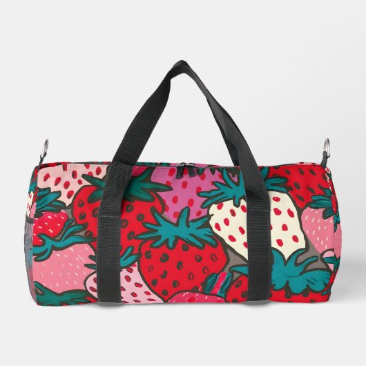 Erdbeermuster Duffle Bag (Rückseite)