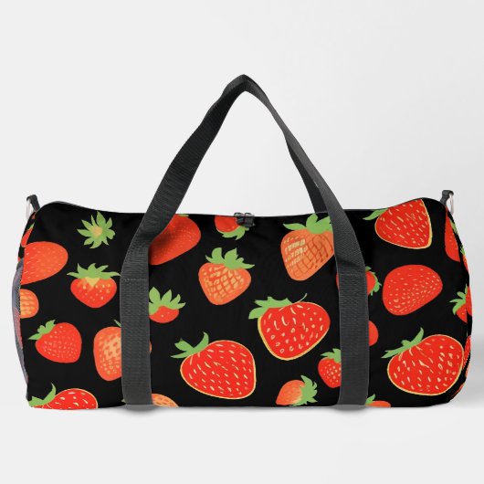 Erdbeermuster Duffle Bag (Rückseite)