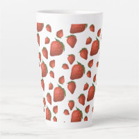 Erdbeermuster Einfache Latte-Tasse