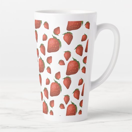 Erdbeermuster Einfache Latte-Tasse Milchtasse (Rechts)