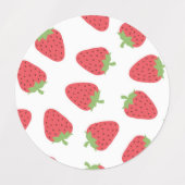 Erdbeermuster Etiketten (Design 1)