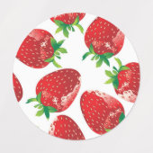 Erdbeermuster Etiketten (Design 1)