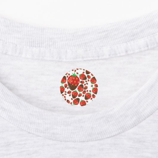 Erdbeermuster Etiketten (Befestigt)