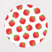 Erdbeermuster Etiketten (Design 2)