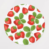 Erdbeermuster Etiketten (Design 1)
