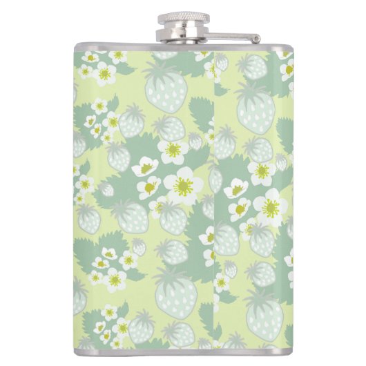 Erdbeermuster Flachmann (Rückseite)