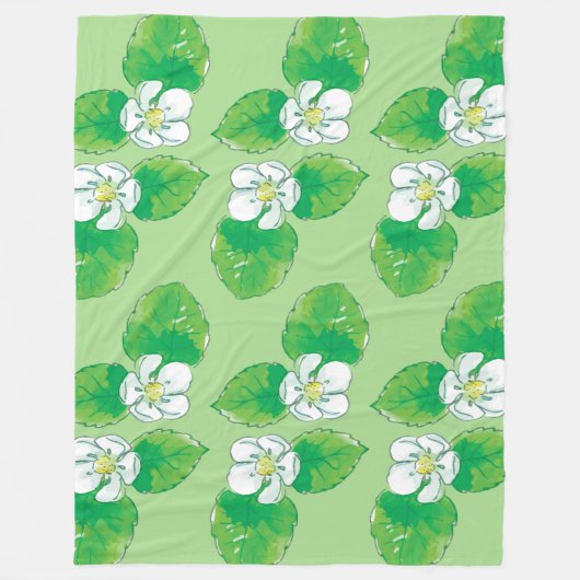 Erdbeermuster Fleecedecke (Vorderseite)