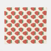 Erdbeermuster Fleecedecke (Vorderseite (Horizontal))