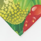 Erdbeermuster Fleecedecke (Ecke)
