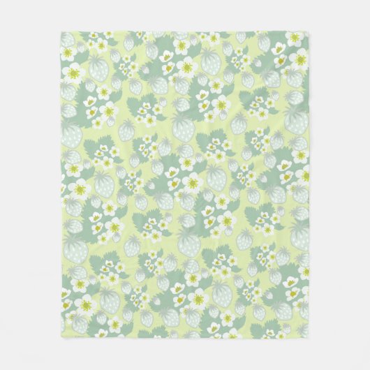 Erdbeermuster Fleecedecke (Vorderseite)