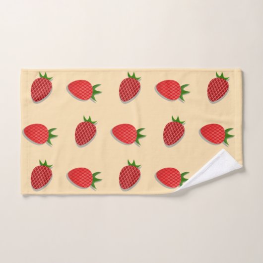 Erdbeermuster für Früchte im Sommer gute Gesichtsb Badhandtuch Set (Handtuch)